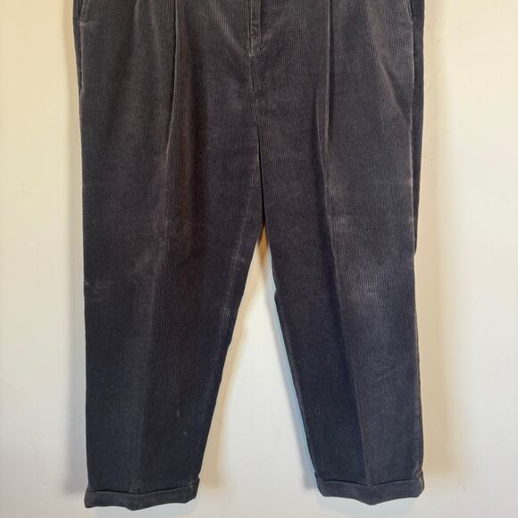 Orvis Men's Size 38 Corduroy Trousers Pleated Brisbane Moss 90s Grandpacore - Picture 4 of 11